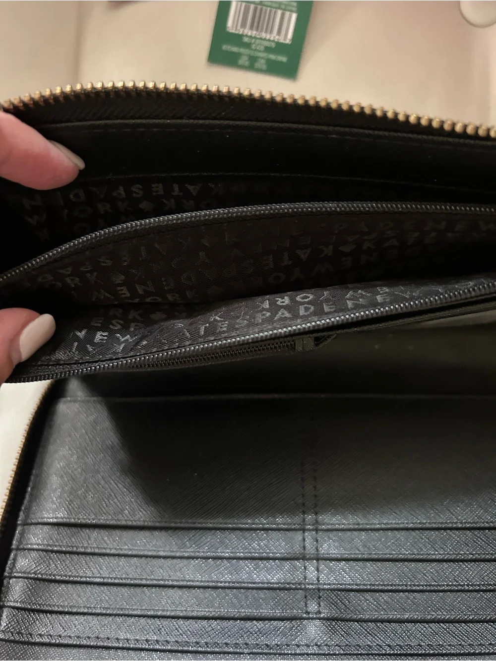Kate Spade Talla Travel Wallet/clutch in Black Saffiano Leather